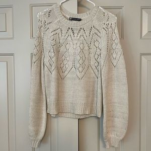 Milly White Crew Neck Sweater with Tags - Size M